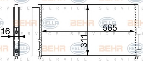 Радиатор кондиционера BEHR/HELLA 8FC 351 301-711