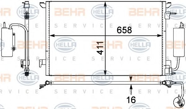 Радиатор кондиционера BEHR/HELLA 8FC 351 302-531
