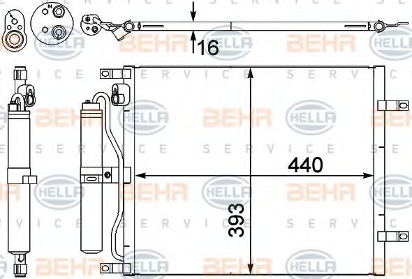 Радиатор кондиционера BEHR/HELLA 8FC 351 303-231