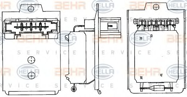 Сопротивление, вентилятор салона BEHR/HELLA 9ML 351 303-261