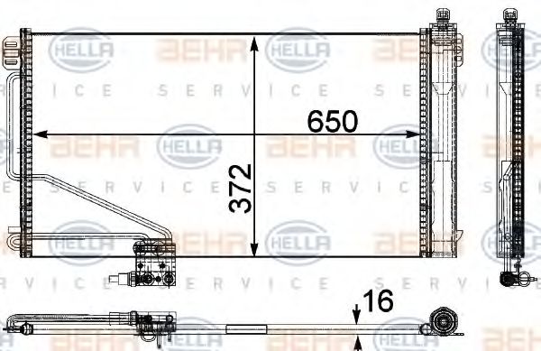 Радиатор кондиционера BEHR/HELLA 8FC 351 303-391
