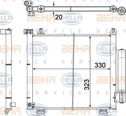 Радиатор кондиционера BEHR/HELLA 8FC 351 303-471