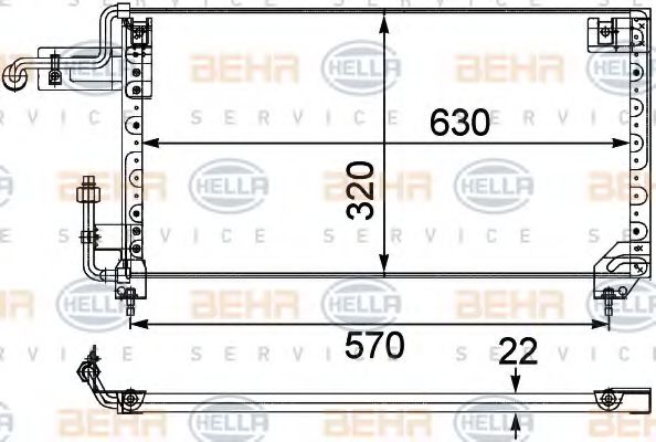 Радиатор кондиционера behrhella 8FC 351 303-721