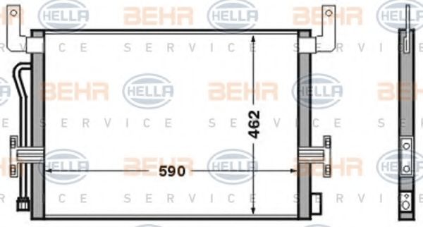 Радиатор кондиционера BEHR/HELLA 8FC 351 306-521