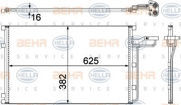 Радиатор кондиционера BEHR/HELLA 8FC 351 307-621