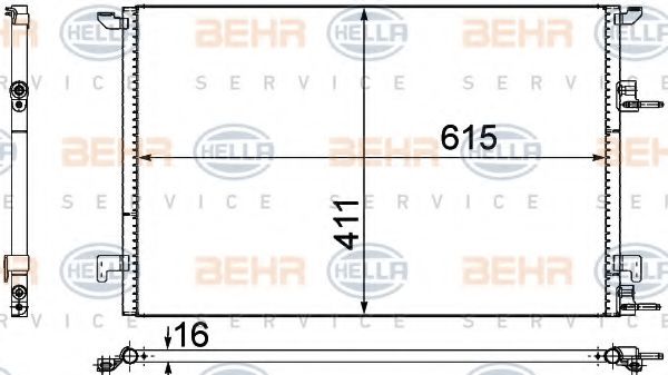 Радиатор кондиционера BEHR/HELLA 8FC 351 309-371