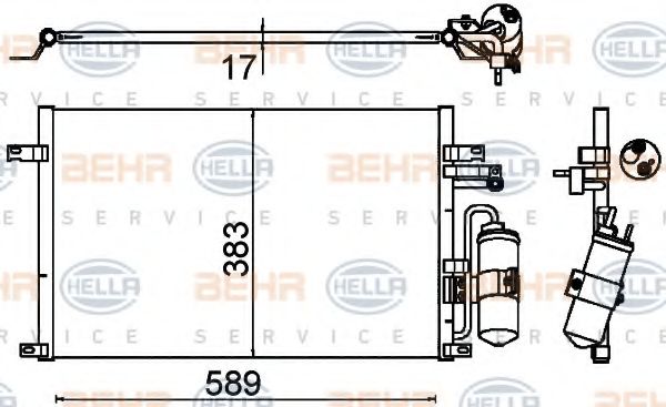 Радиатор кондиционера BEHR/HELLA 8FC 351 310-721