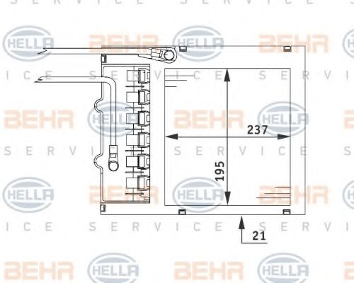Радиатор печки BEHR/HELLA 8FH 351 311-151