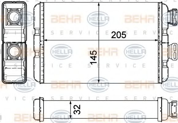 Радиатор печки BEHR/HELLA 8FH 351 311-321