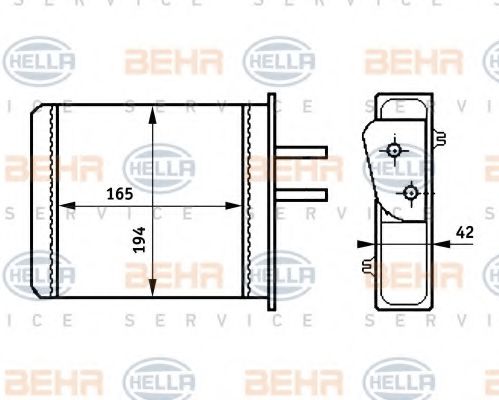 Радиатор печки BEHR/HELLA 8FH 351 313-351