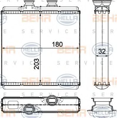Радиатор печки BEHR/HELLA 8FH 351 315-411