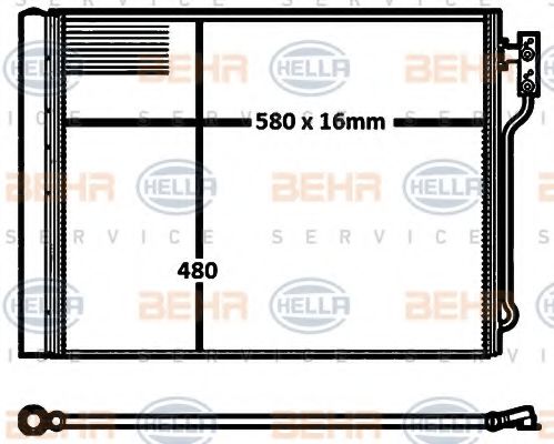Радиатор кондиционера BEHR/HELLA 8FC 351 316-611