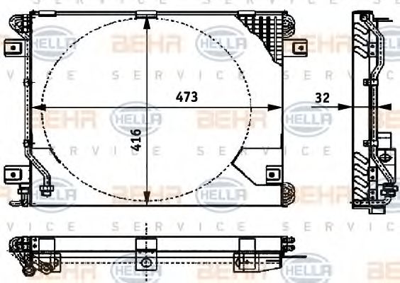 Радиатор кондиционера behrhella 8FC 351 317-051