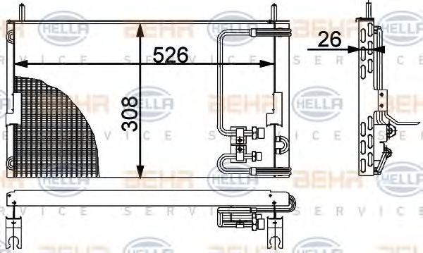 Радиатор кондиционера behrhella 8FC 351 317-131