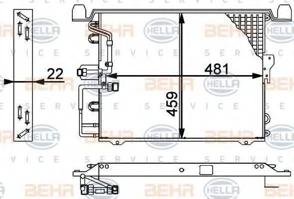 Радиатор кондиционера BEHR/HELLA 8FC 351 317-331