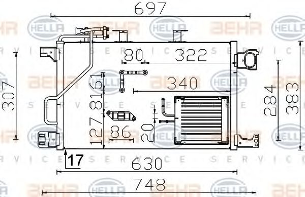 Радиатор кондиционера BEHR/HELLA 8FC 351 317-494
