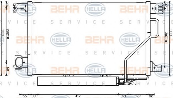 Радиатор кондиционера BEHR/HELLA 8FC 351 317-504
