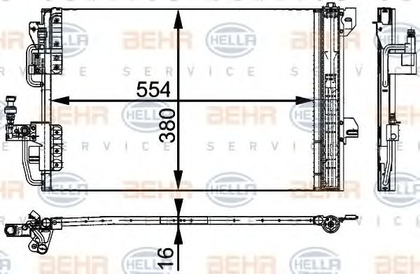 Радиатор кондиционера BEHR/HELLA 8FC 351 317-531