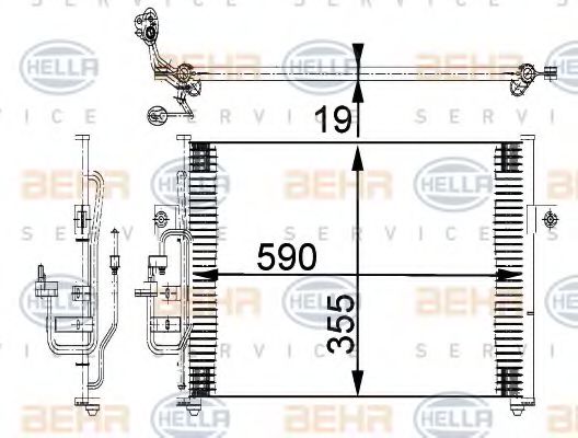 Радиатор кондиционера BEHR/HELLA 8FC 351 318-021