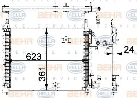 Радиатор кондиционера BEHR/HELLA 8FC 351 318-031