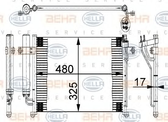 Радиатор кондиционера BEHR/HELLA 8FC 351 318-071