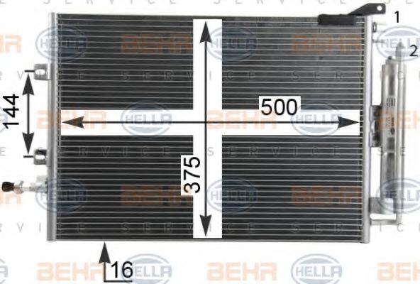 Радиатор кондиционера BEHR/HELLA 8FC 351 319-244