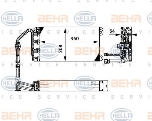 Испаритель кондиционера behrhella 8FV 351 330-011