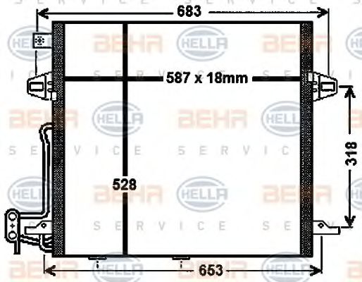 Радиатор кондиционера BEHR/HELLA 8FC 351 330-611