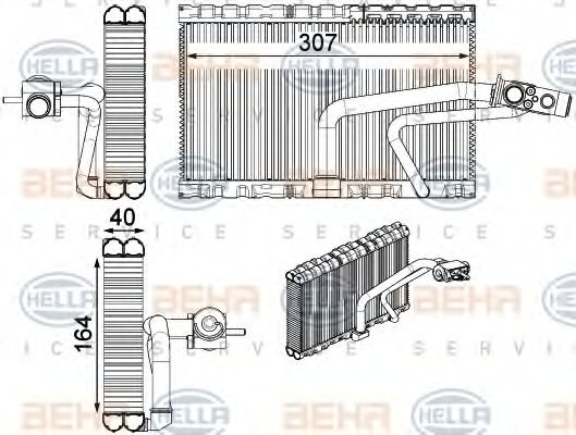 Испаритель кондиционера BEHR/HELLA 8FV 351 331-271