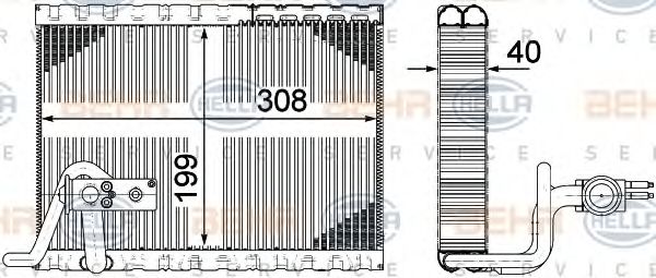 Испаритель кондиционера BEHR/HELLA 8FV 351 331-501