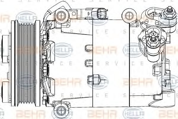 Компрессор кондиционера BEHR/HELLA 8FK 351 334-431