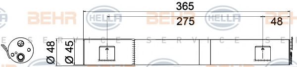 Осушитель кондиционера BEHR/HELLA 8FT 351 335-191
