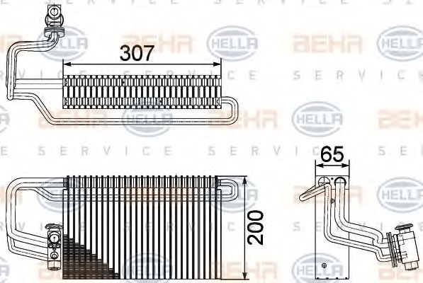 Испаритель кондиционера behrhella 8FV 351 336-131