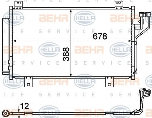 Радиатор кондиционера BEHR/HELLA 8FC 351 344-604