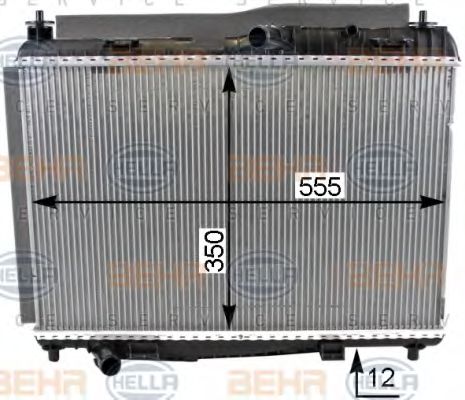 Радиатор охлаждения двигателя BEHR/HELLA 8MK 376 701-641