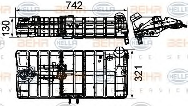 Расширительный бачок BEHR/HELLA 8MA 376 705-341