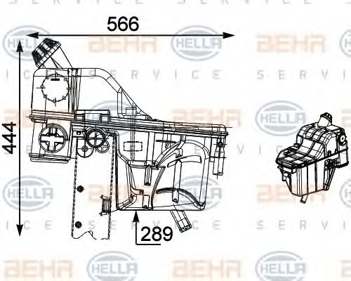 Расширительный бачок BEHR/HELLA 8MA 376 705-471