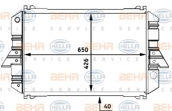 Радиатор охлаждения двигателя behrhella 8MK 376 706-611