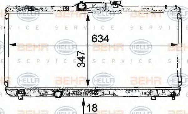 Радиатор охлаждения двигателя BEHR/HELLA 8MK 376 706-731