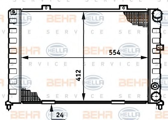 Радиатор охлаждения двигателя behrhella 8MK 376 708-431
