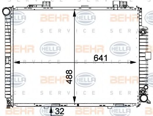 Радиатор охлаждения двигателя BEHR/HELLA 8MK 376 711-151