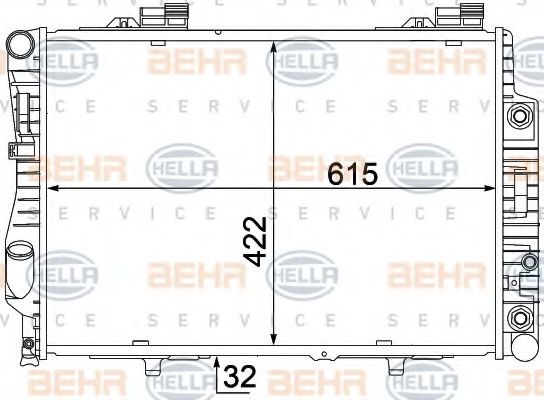 Радиатор охлаждения двигателя BEHR/HELLA 8MK 376 711-234