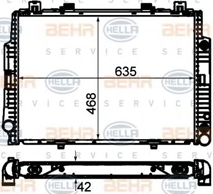 Радиатор охлаждения двигателя BEHR/HELLA 8MK 376 711-511