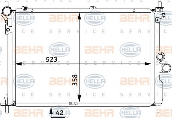 Радиатор охлаждения двигателя BEHR/HELLA 8MK 376 711-751