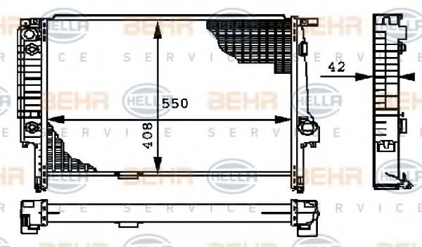 Радиатор охлаждения двигателя BEHR/HELLA 8MK 376 712-181