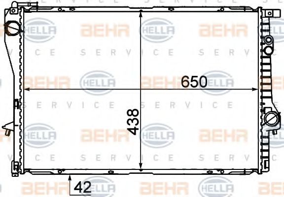 Радиатор охлаждения двигателя BEHR/HELLA 8MK 376 712-231