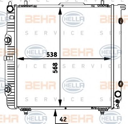 Радиатор охлаждения двигателя BEHR/HELLA 8MK 376 712-331