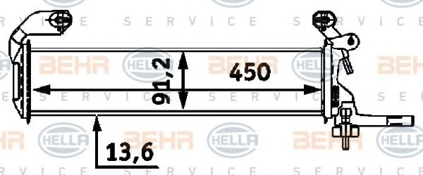 Радиатор охлаждения двигателя BEHR/HELLA 8MK 376 712-661