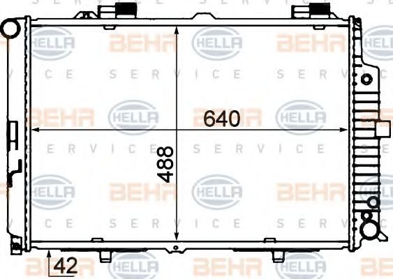 Радиатор охлаждения двигателя BEHR/HELLA 8MK 376 712-784