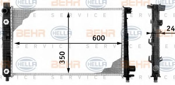 Радиатор охлаждения двигателя BEHR/HELLA 8MK 376 713-051
